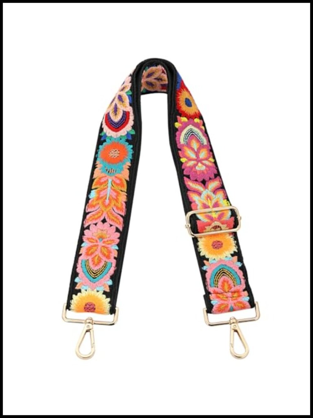 Crochet Flower Purse Strap Embroidery Crossbody Shoulder Adjustable Handbag
